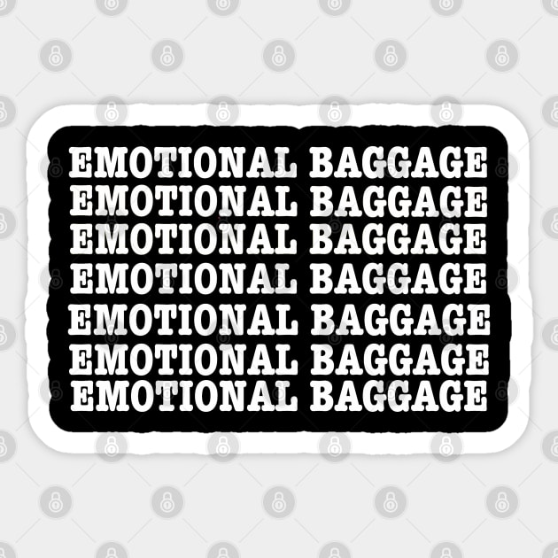 Emotional baggage minimal pattern Sticker by Mermaidssparkle